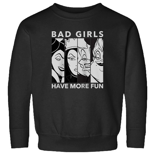 Disney Villains - Bad Girls Have More Fun Raglan Baseball Tee Sweatshirts
