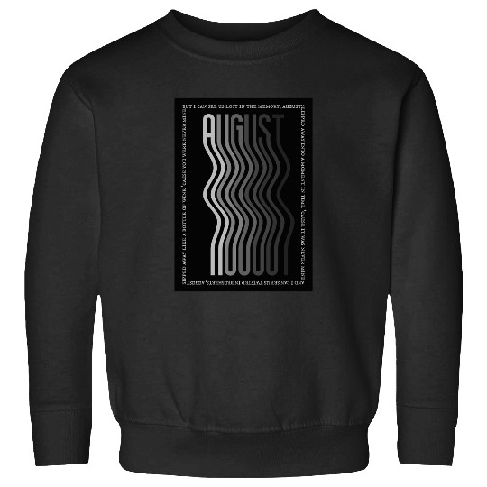 Discover Copy Of August Lyrics - Taylor (Black Version) Sweatshirts