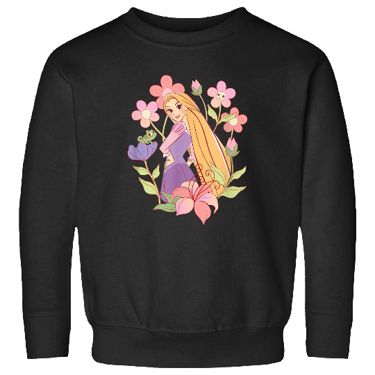 Disney Tangled Rapunzel & Pascal Floral Princess Sketch Sweatshirts