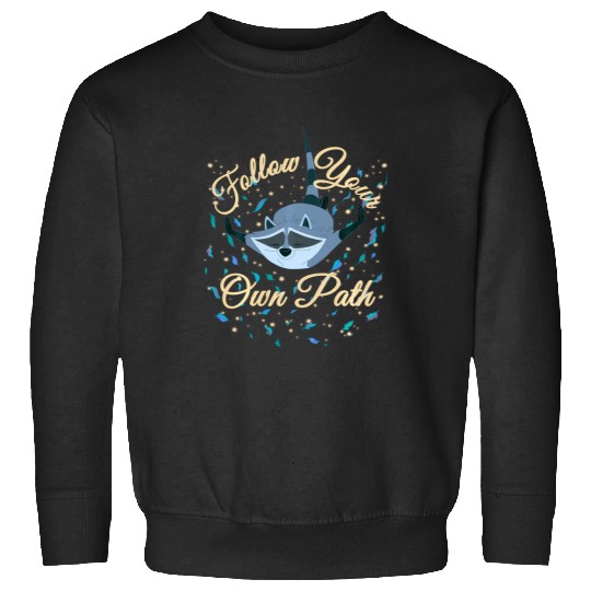 Disney Pocahontas Meeko Follow Your Own Path Text Sweatshirts