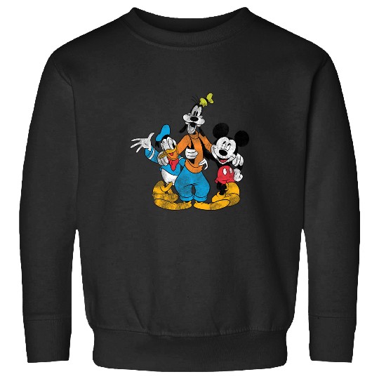 Discover Disney Mickey Donald And Goofy Trio Hoodie Sweatshirts