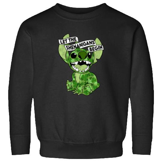 Discover Disney Lilo Stitch St. Patrick'S Day Stitch Shenanigans Sweatshirts
