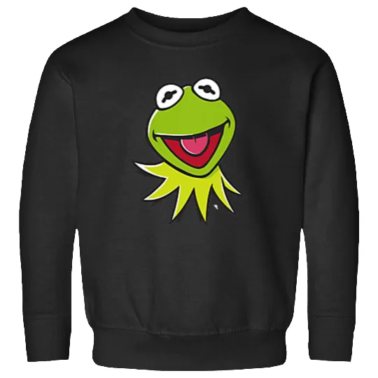 Disneyss The Muppets Kermit Happy Faces Left Chest Pocket Logo Sweatshirts