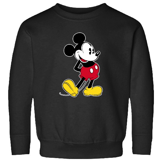 Disney Mickey Mouse Classic Pose V-Neck ,Long Sleeve Sweatshirts