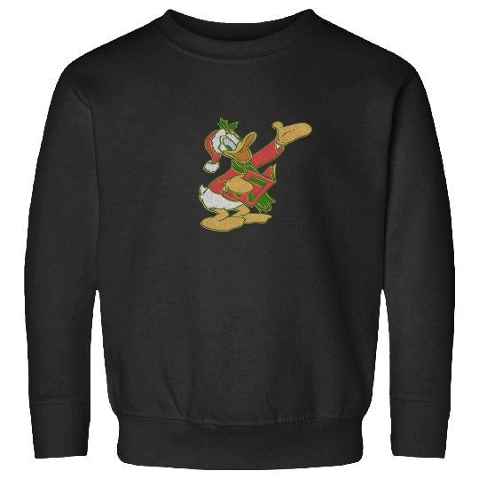 Discover Disney Donald Duck Christmas Caroling Portrait Long Sleeve T-Shirt Sweatshirts