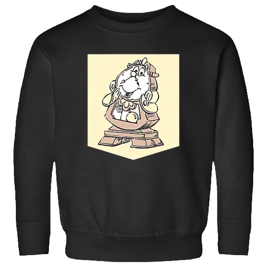 Discover Disney Beauty and the Beast Cogsworth Faux Pocket Retro Sweatshirts