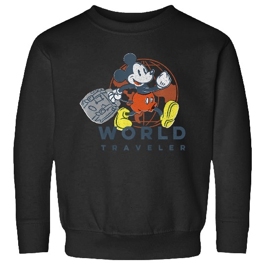 Discover Disney Mickey And Friends World Traveler Retro Mickey Logo Premium Sweatshirts