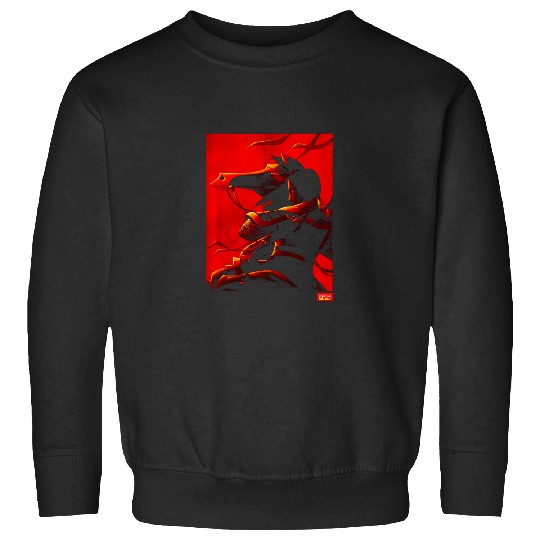 Discover Disney Mulan And Khan Two Tone Red Movie Poster Sweatshirts