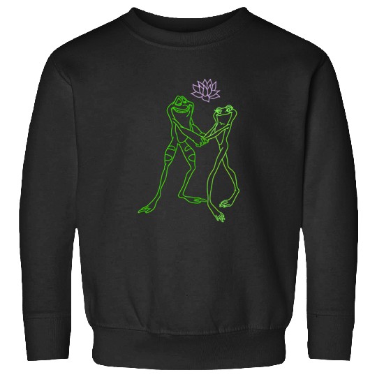 Disney Princess And The Frog Tiana Naveen Frogs Left Chest Sweatshirts