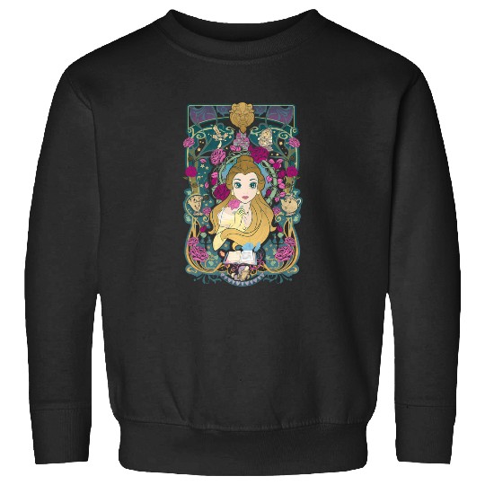 Discover Disney Beauty And The Beast Belle Surrounded Graphic Hoodie Sweatshirts