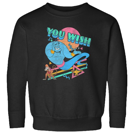 Disney Aladdin Genie Abu You Wish Retro Eighties Sweatshirts