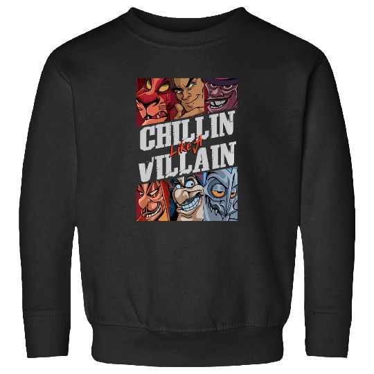 Discover Disney Villains Chillin' Like A Villain Group Portrait Sweatshirts