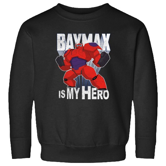 Discover Disney Big Hero 6 Baymax Is My Hero Epic Shot Distressed Epic Sweatshirts