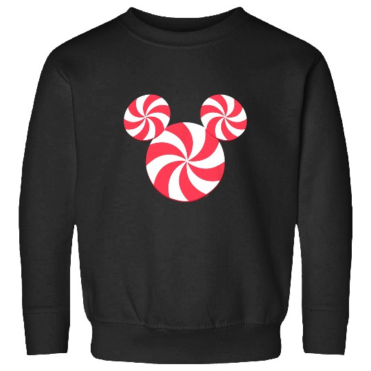 Discover Disney NEW Mickey Icon Christmas Peppermint Candy Holiday Sweatshirts