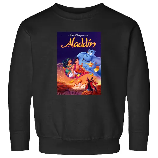 Disney Aladdin 90s Disney Movie VHS Cover Retro Sweatshirts