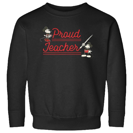 Discover Disney Classic Mickey and Minnie Mouse Proud Teacher Retro Premium Sweatshirts