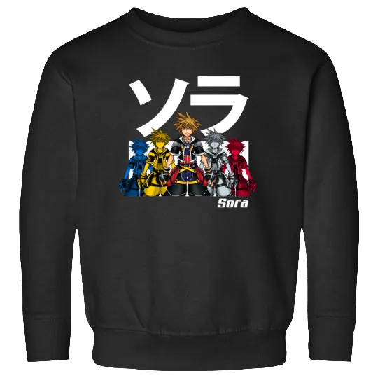 Disney Kingdom Hearts Epic Sora Brave-Brave-Brave-Brave Standing Pose Kanji Epic Sweatshirts
