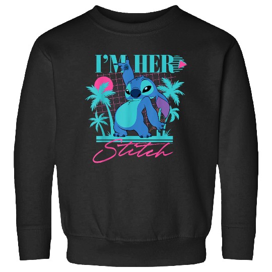 Discover Disneyss Stitch Retro 90s Couples Matching Im Her Stitch Sweatshirts