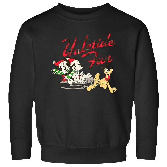 Discover Disney Vintage Santa Mickey Minnie Pluto Yuletide Sweatshirts