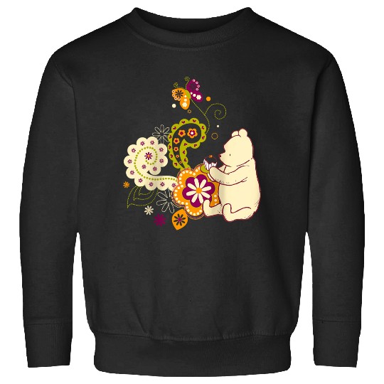 Disneyss Winnie The Pooh Cute Paisley Cupcake Floral Sweatshirts
