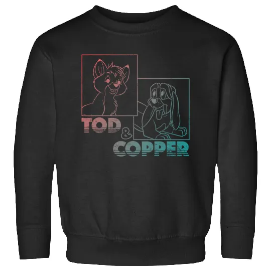 Disney The Fox and the Hound Tod & Copper Gradient Sweatshirts