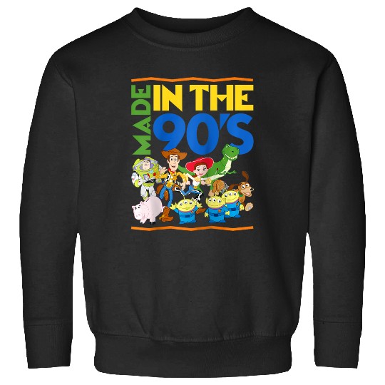 Disney Pixar Toy Story Made in the 90's Retro Group Shot Raglan Baseball Tee Sweatshirts
