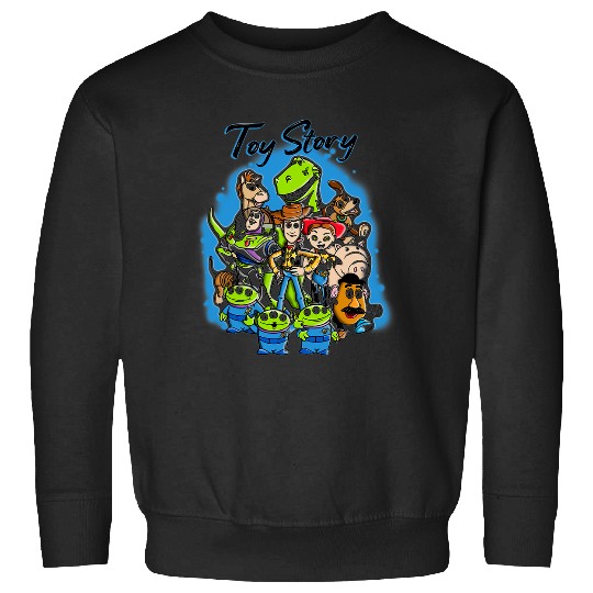 Disney Pixar Toy Story Airbrush Vintage Style Group Poster Sweatshirts