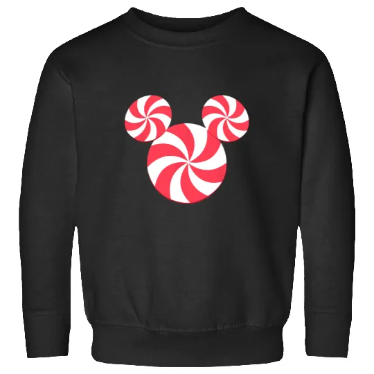 Discover Disney NEW Mickey Icon Christmas Peppermint Candy Holiday Sweatshirts