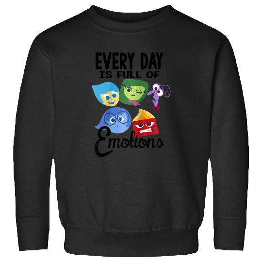 Disney Pixar Inside Out Every Day Is Full Of Emotions Group Raglan Baseball Tee Sweatshirts