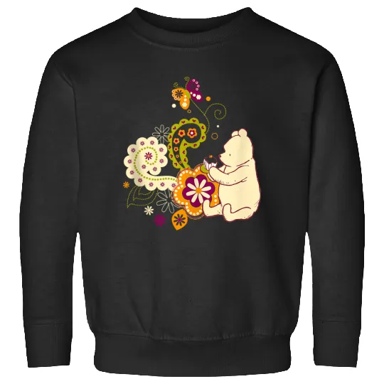 Disneyss Winnie The Pooh Cute Paisley Cupcake Floral Sweatshirts