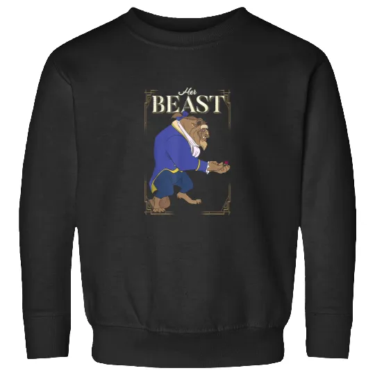 Discover Disney Beauty and the Beast Her Beast Framed Por Sweatshirts