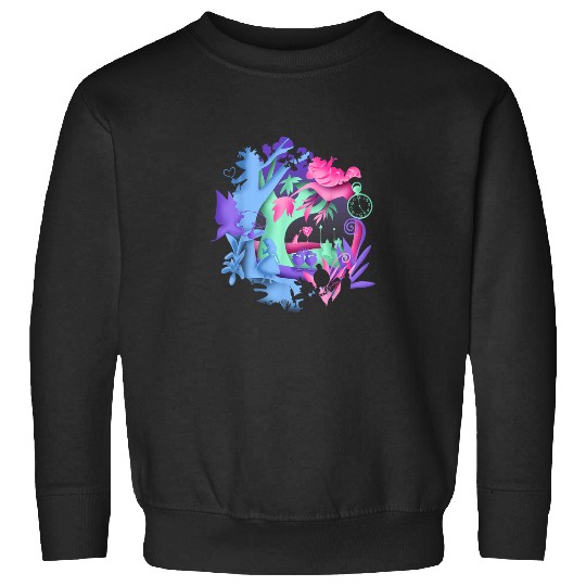 Discover Disney Alice In Wonderland Neon Forest Silhouett Sweatshirts