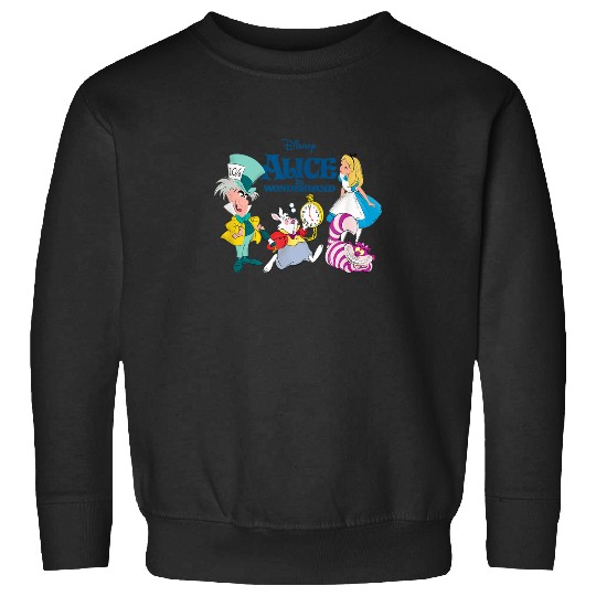 Discover Disney Alice in Wonderland Group Shot Logo Sweatshirts