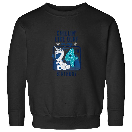 Discover Disney Frozen Chillin Like Olaf On My 4th Birthd Sweatshirts