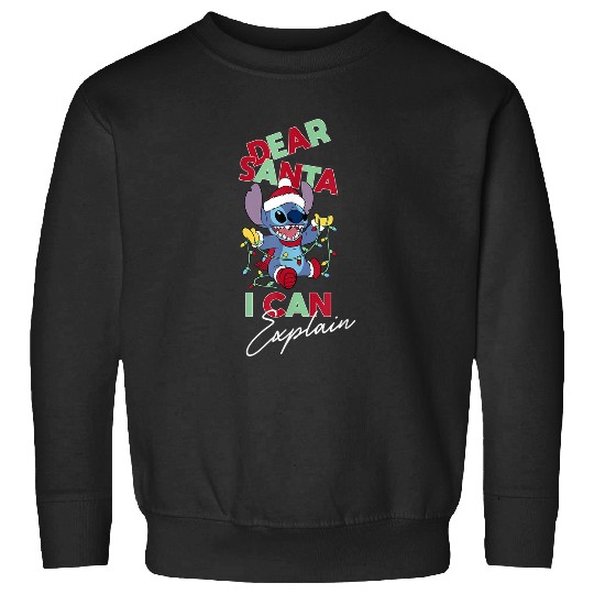 Disneyss Lilo Stitch Christmas Dear Santa I Can Explain Sweatshirts