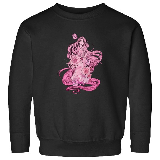 Discover Disney Tangled Pink Tonal Rapunzel Portrait Sweatshirts