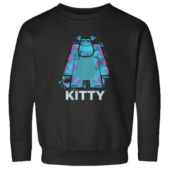 Disney Monsters Inc. Sulley Kitty Color Chalk Graphic Hoodie Sweatshirts