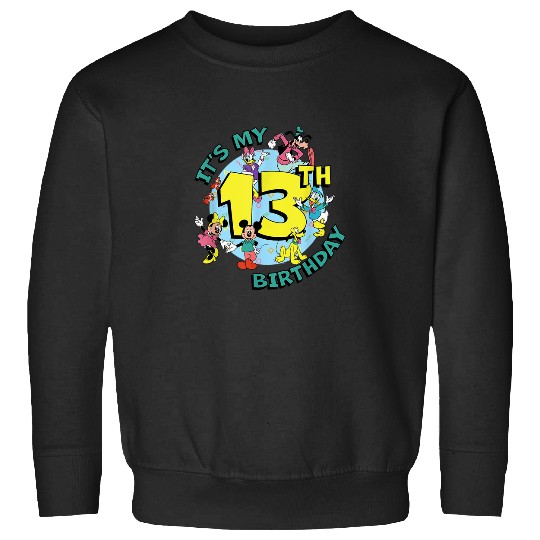Discover Disney Mickey and Friends Its My Thirteenth 13th Sweatshirts