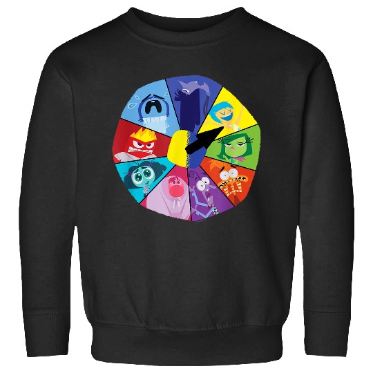 Disneyss And Pixarss Inside Out 2 Emotions Wheel Mood Clock Sweatshirts