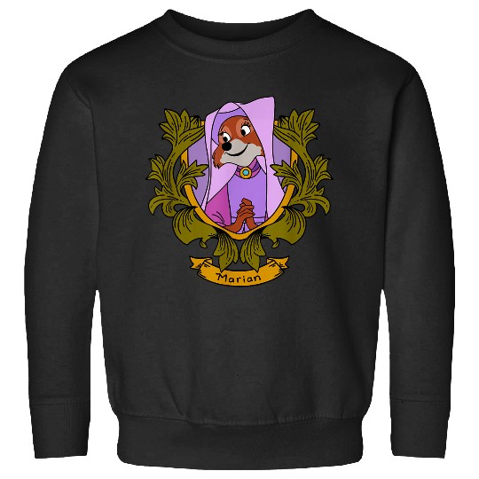 Disneyss Robin Hood Marian Vintages Floral Portrait Sweatshirts