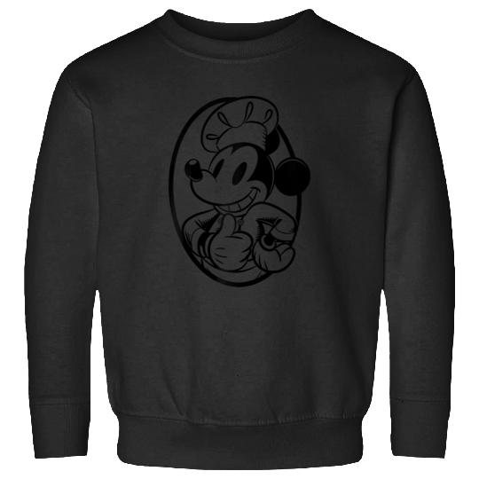 Disney Mickey Mouse Chef Mickey Outline Raglan Baseball Tee Sweatshirts