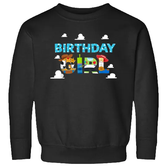 Disneyss And Pixarss Toy Story Clouds Birthday Girl Sweatshirts