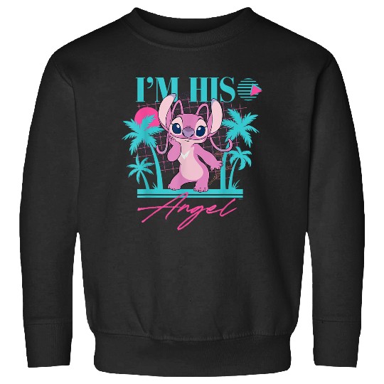 Discover Disneyss Stitch Retro 90s Couples Matching Im His Angel Sweatshirts