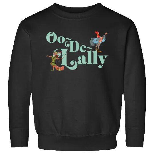 Disneyss Robin Hood Oo de lally Iconic Quote Chest Text Logo Sweatshirts