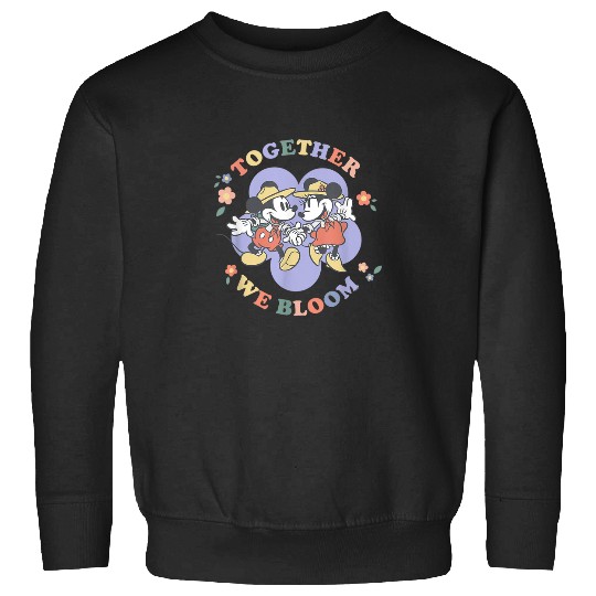 Discover Disney Mickey and Minnie Mouse Together We Bloom Sweatshirts