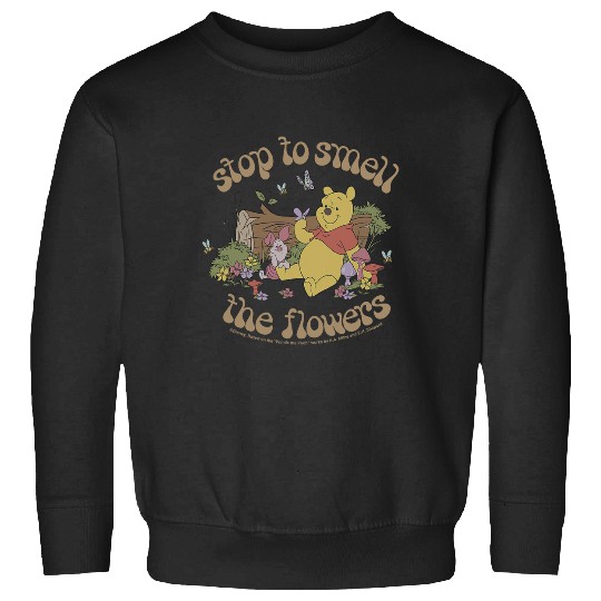 Disney Winnie The Pooh Piglet And Pooh Smell The Flowers Sweatshirts