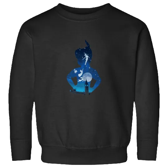 Disney Peter Pan Midnight London Flight Silhouet Sweatshirts