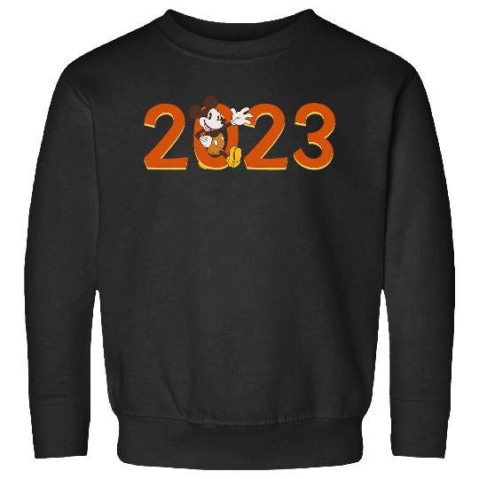 Disney Mickey Mouse Waving 2023 100th Anniversary New Year Sweatshirts