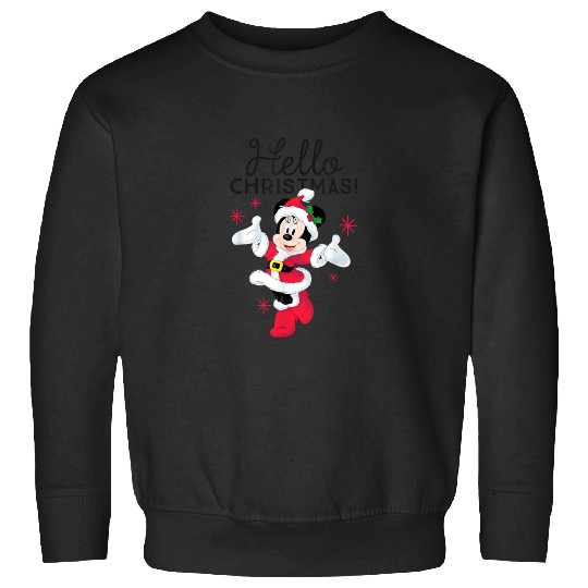 Discover Disney Santa Minnie Mouse Hello Christmas Holida Sweatshirts