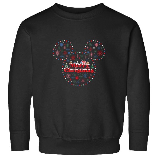 Discover Disney Mickey Mouse Icon Holiday Lights Merry Christmas Sweatshirts